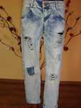 Spodnie jeans boyfriend Z DZIURAMI NOWE