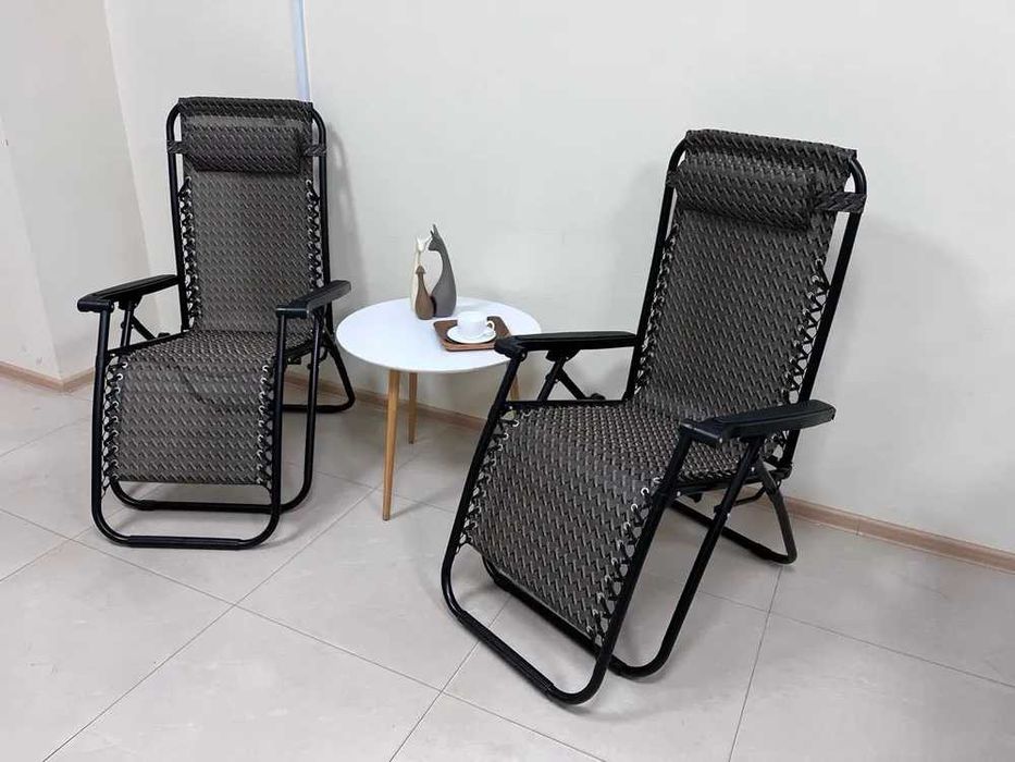 Шезлонг-Кресло с подстаканником XXL Zero Польша (до 120 кг)