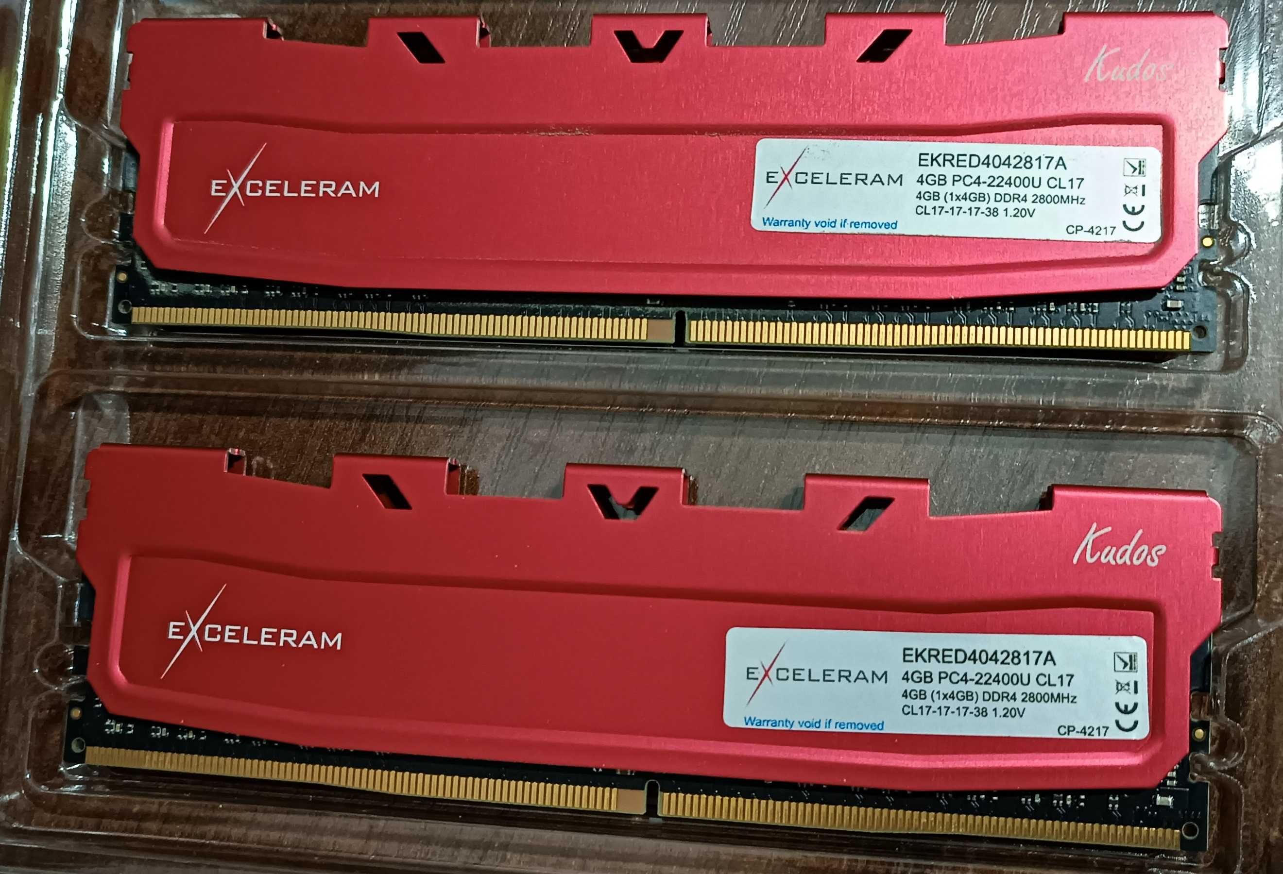 Модуль пам'яті для комп'ютера Exceleram DDR4 8GB (2X4GB)