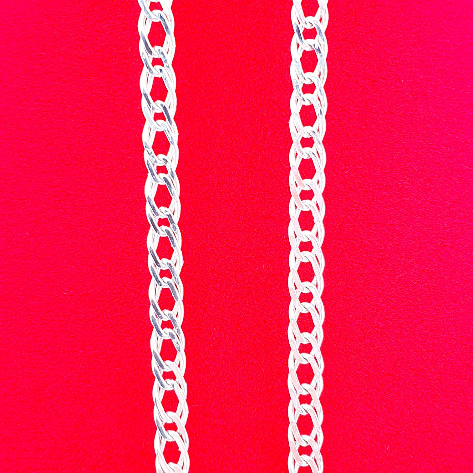 Łańcuszek srebrny p.925 45cm podwójna pancerka
