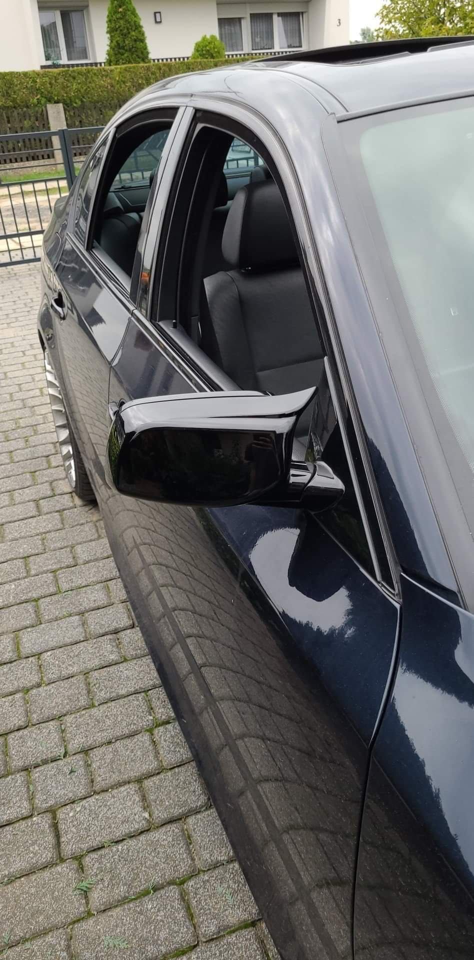Obudowy Lusterek Nakładki BMW E60 E61 E63 Czarny Połysk / Carbon