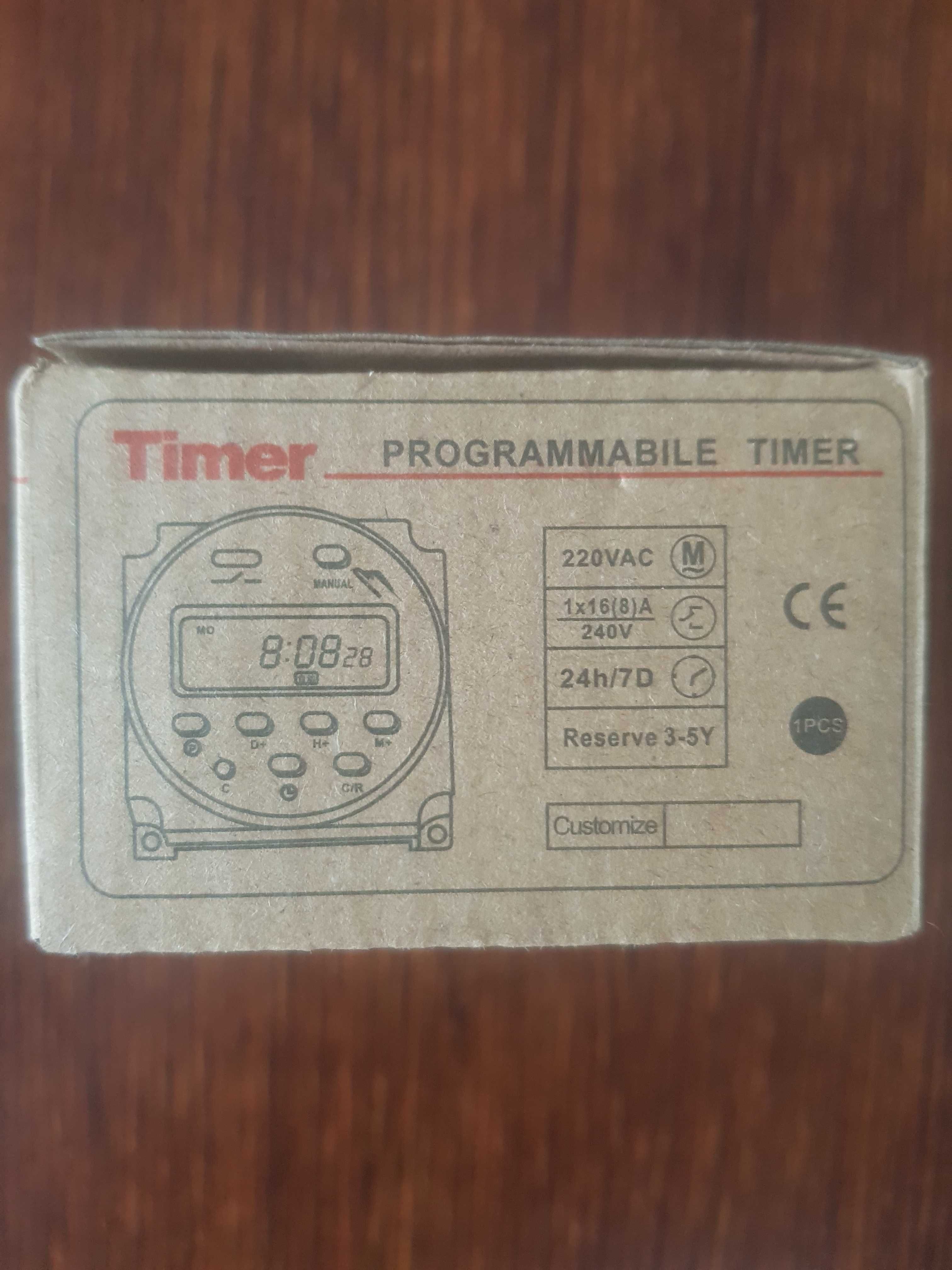 Programator włącznik / wyłącznik czasowy Timer cyfrowy CN101A 230V