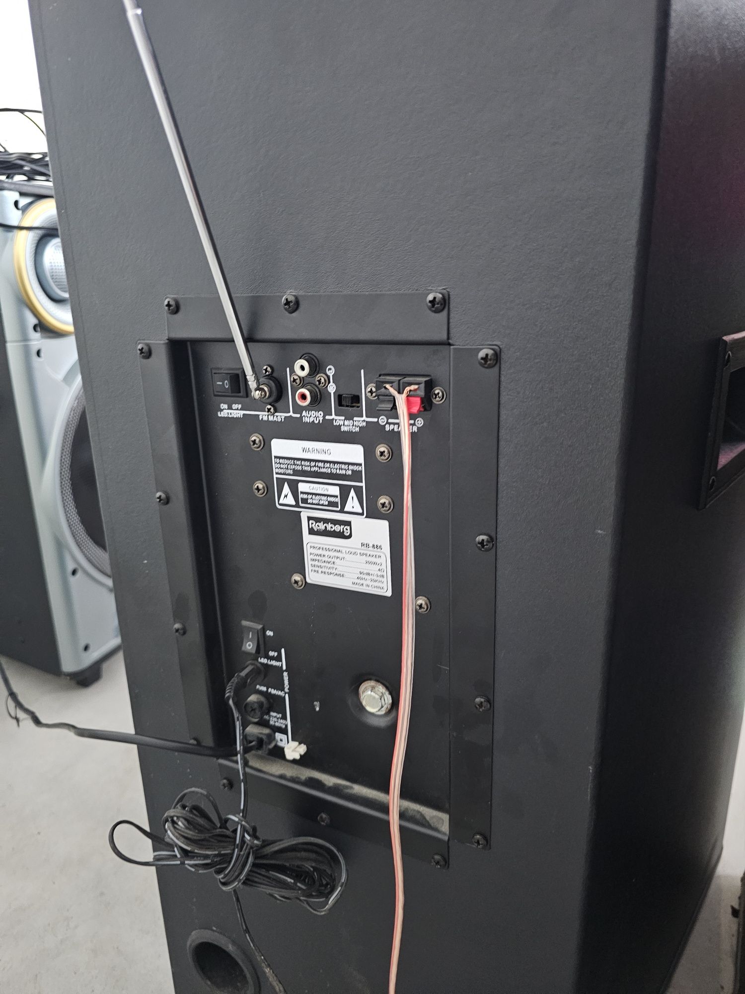 Потужні активні колонки RB-886 Пара, 400W, Bass 15", Bluetooth