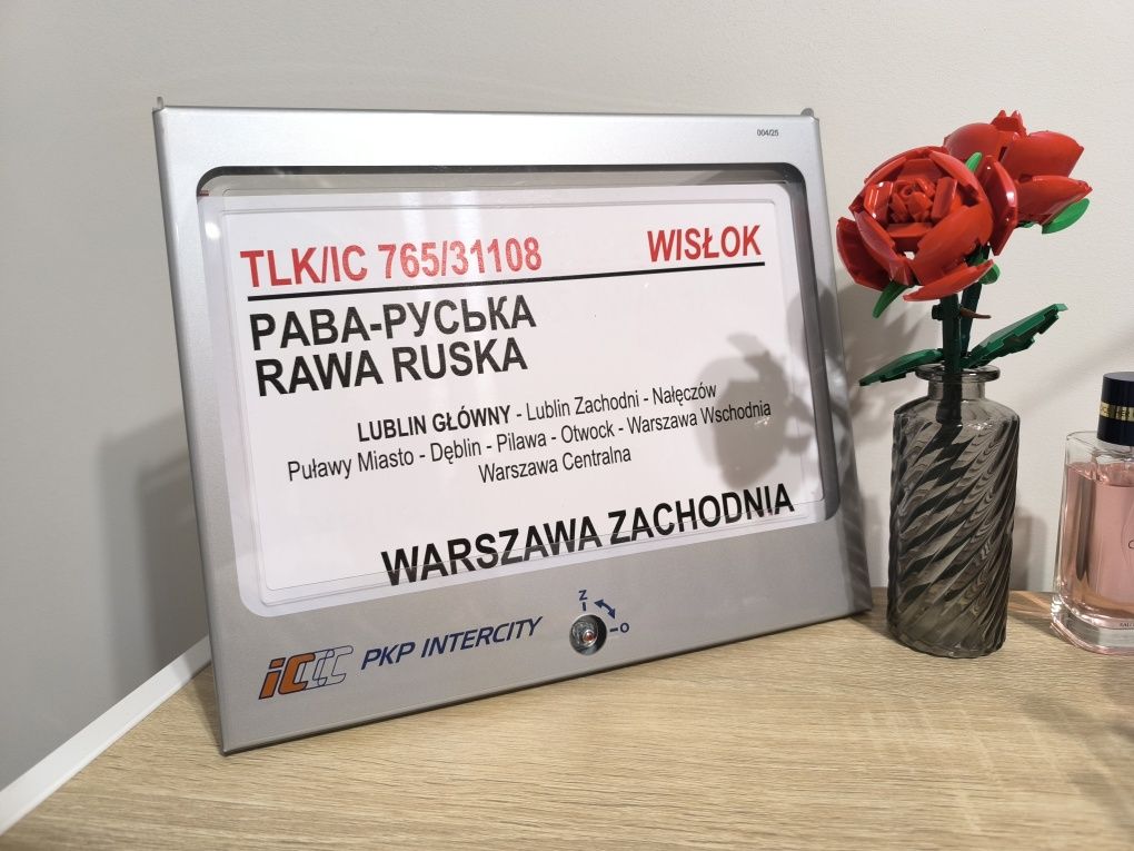 Tablica relacyjna kolekcjonerska IC TLK Wisłok