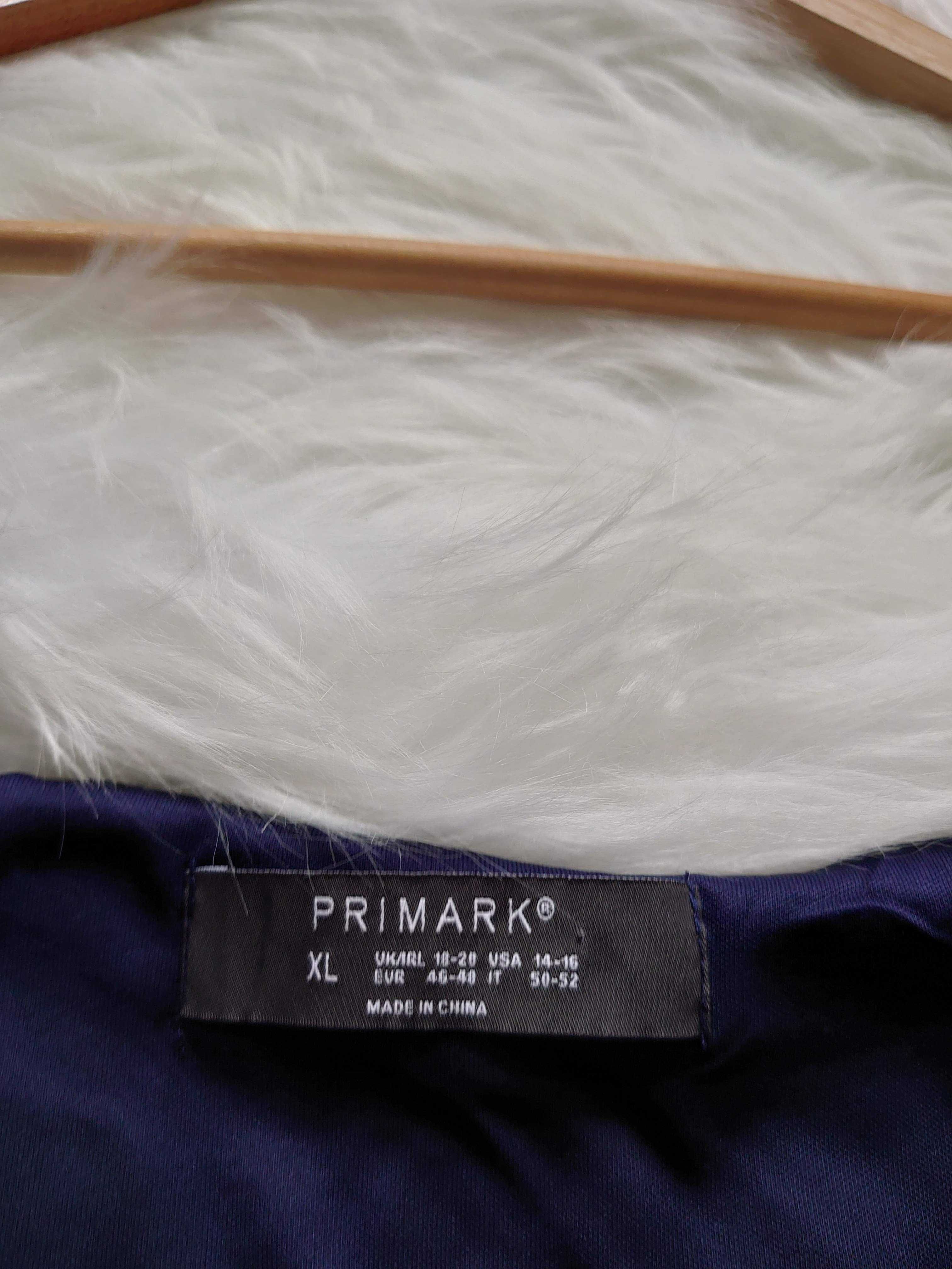 Aksamitny top z cekinami w kolorze granatowym Primark 46-48