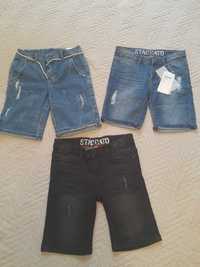 Nowe EXTRA szorty, krótkie spodenki jeansowe, Zara, Staccato, roz. 134