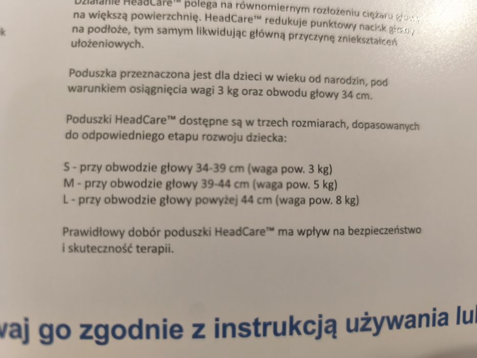 Head care poduszka dla niemowląt rozm.M