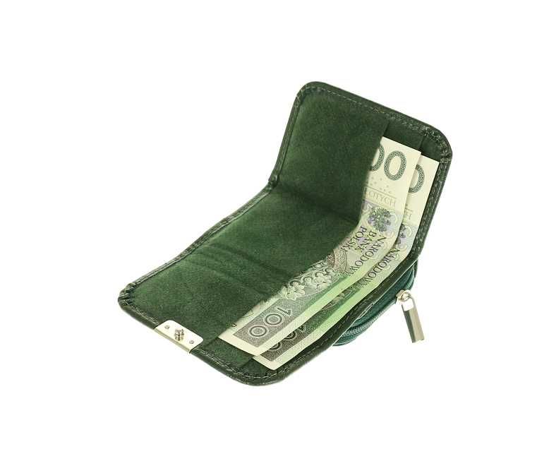 Męski portfel skórzany mały męski portfelik do kieszonki banknotówka