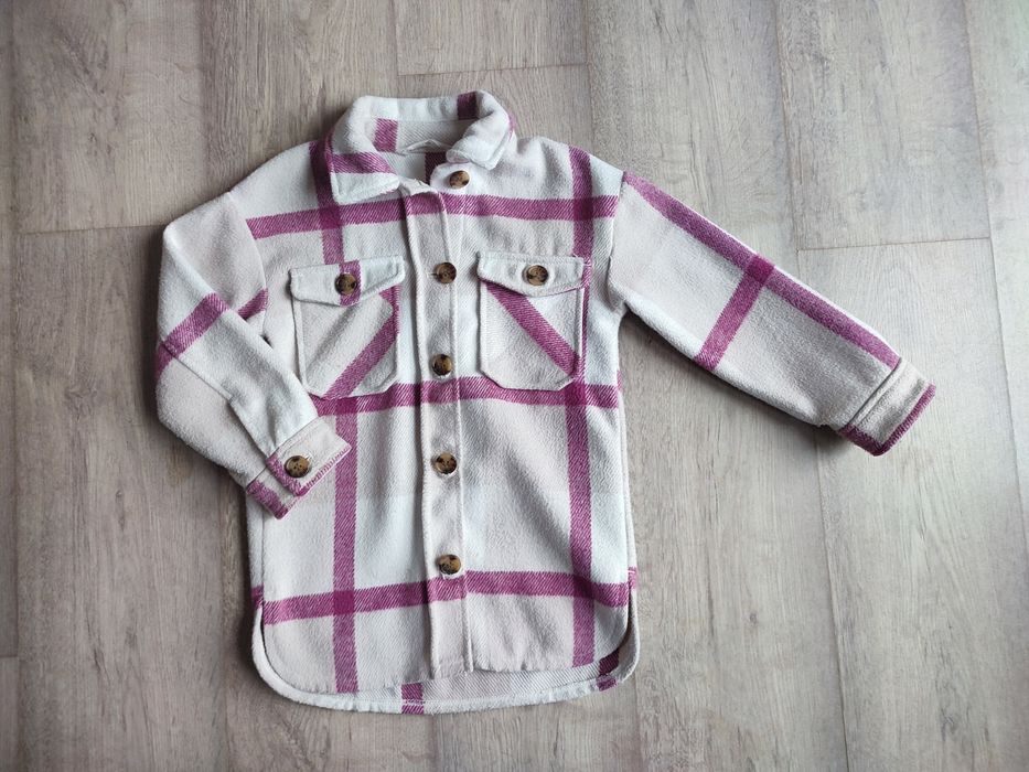 śliczna kurtka koszulowa H&M rozmiar 116 płaszczyk