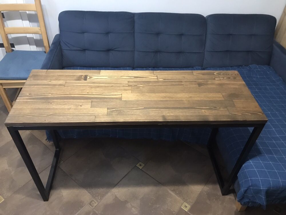 Konsola stół loft lite drewno 130cm x 45cm bardzo oryginalny