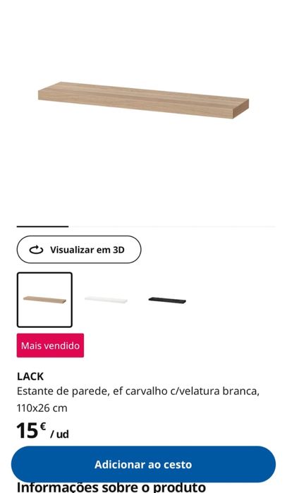 Estante de parede 2 unidades