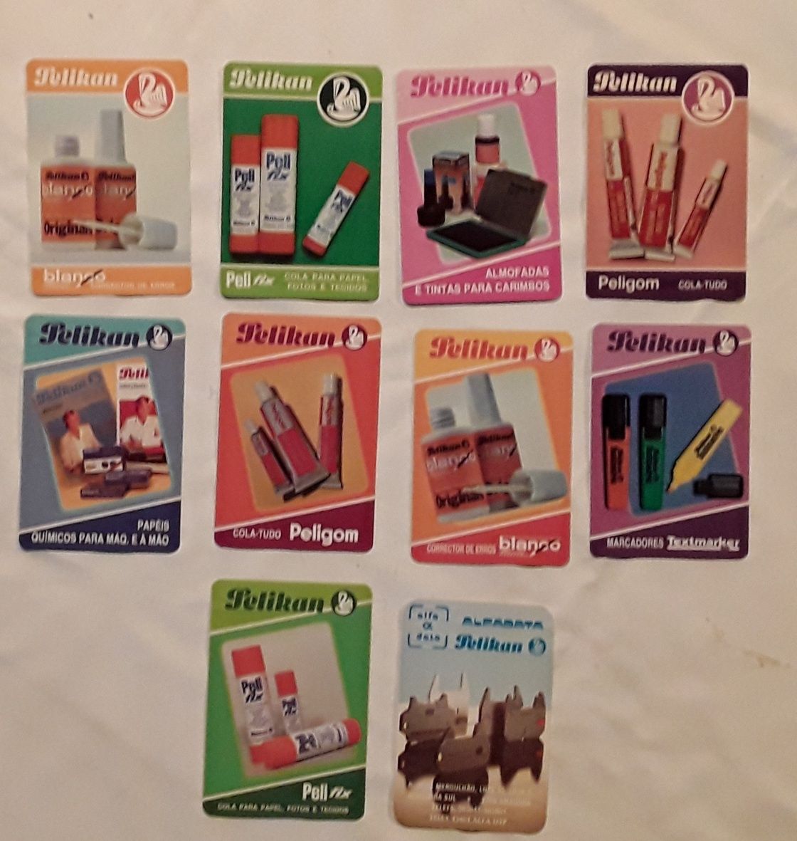 Calendários de bolso Pelikan - 1986, 1987, 1988, 1989