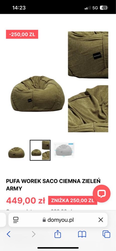 Pufa zielona domyou