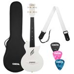 Ukulele koncertowe Cascha Carbon Fibre białe ze stroikiem