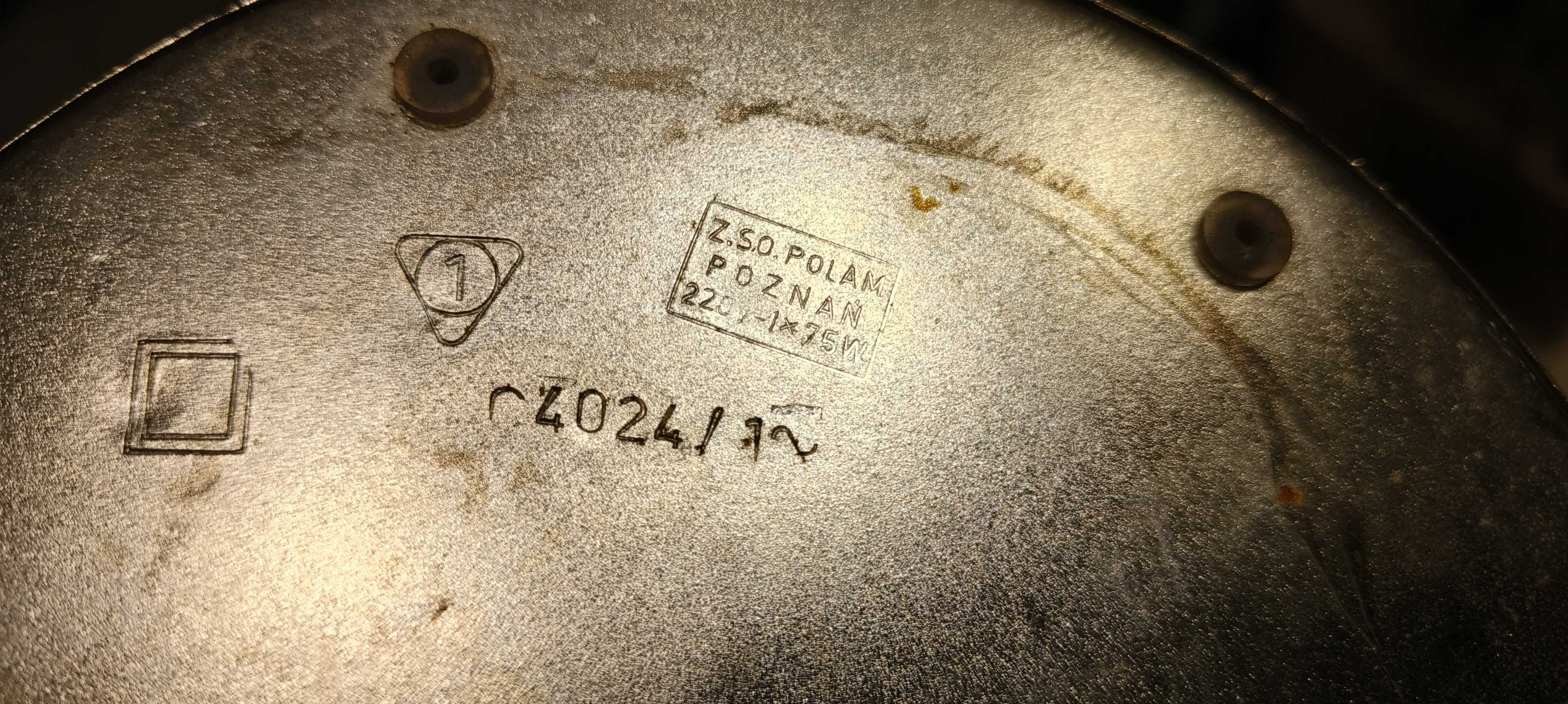 Lampy stołowe -oprawy Polam Poznań vintage PRL