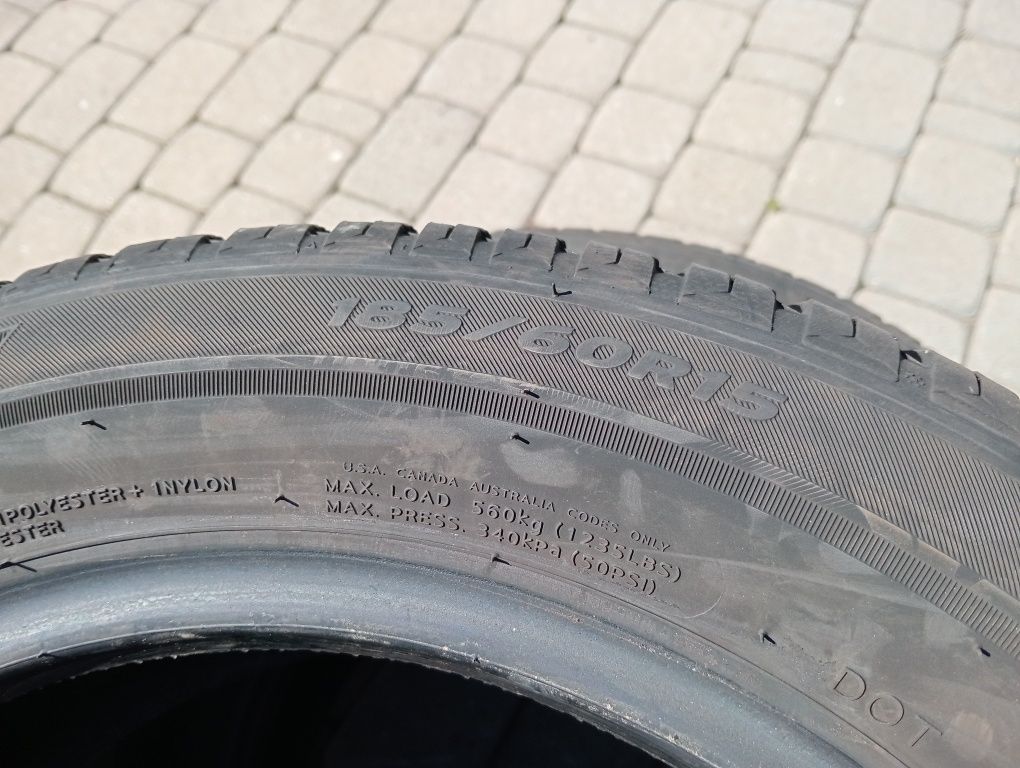 4 opony wielosezonowe 185/60r15 2023r super stan hankook