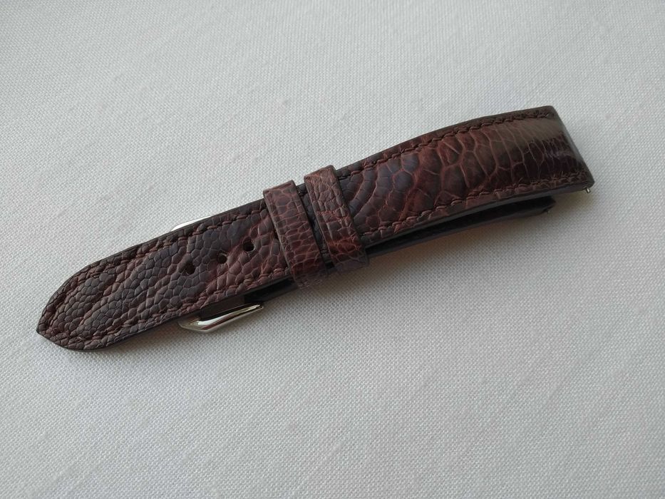 Pasek skórzany do zegarka 20 mm - noga strusia , szybki montaż