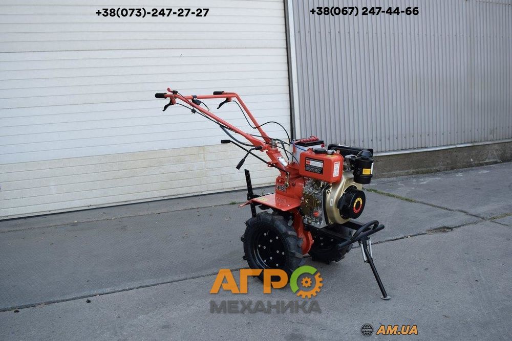 Мотоблок Зубр HT-105Е (6 к.с. дизель)! 3+1 передачі, фреза+стартер!