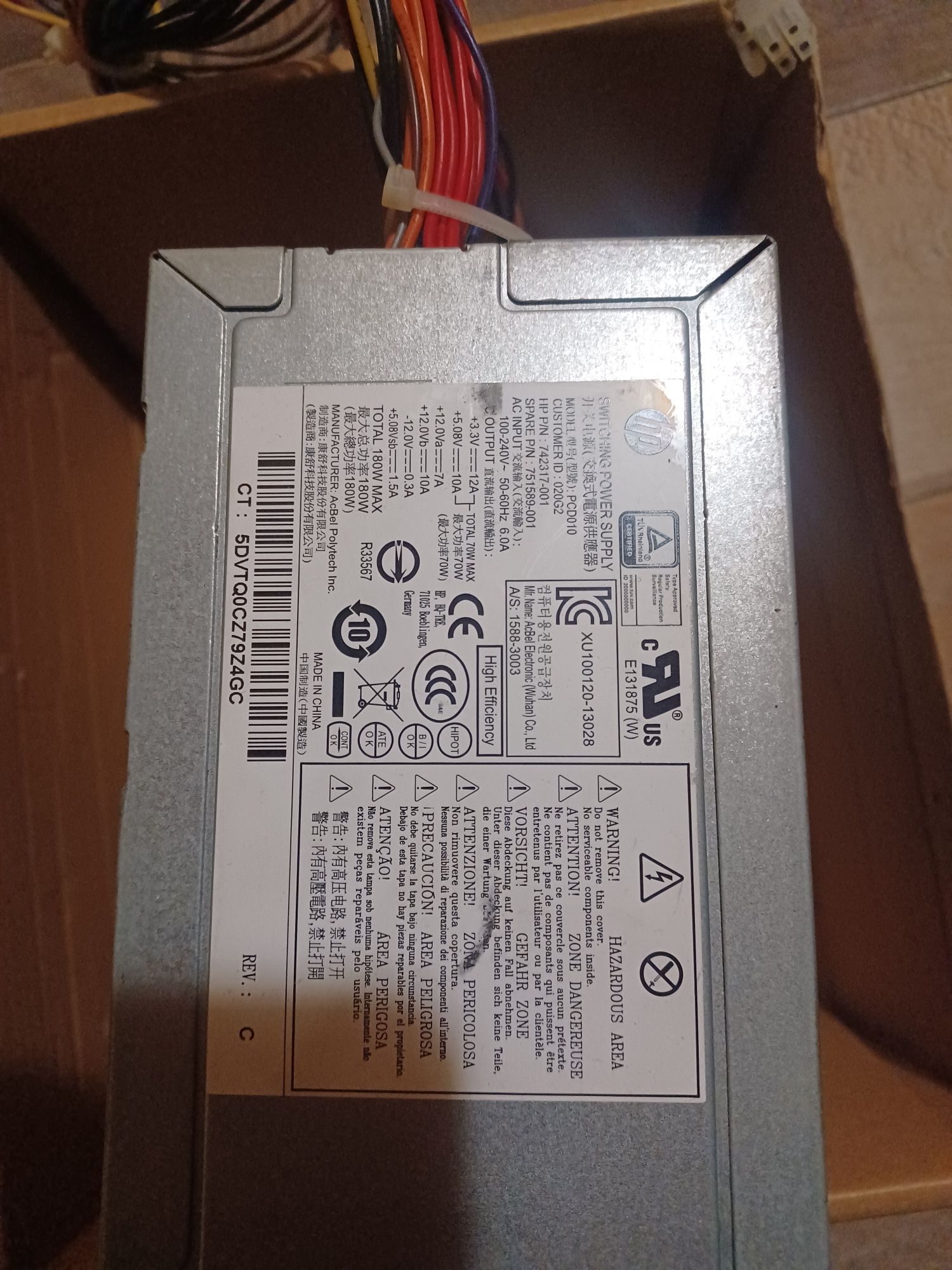 Zasilacz 180w PC
