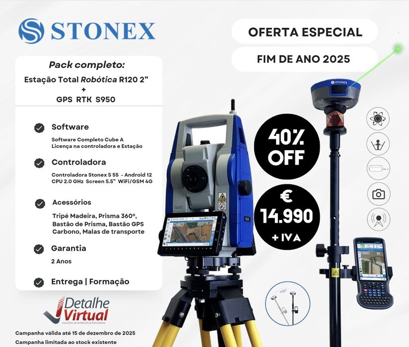 Estação + GPS Stonex Novos