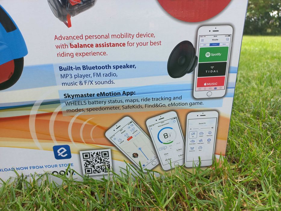 Elektryczna deskorolka Skymaster WHEELS 6.5 SMART Niebiesko-czerwony