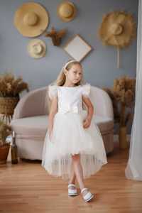 Біла сукня на випуск на худеньку дівчинку р.116