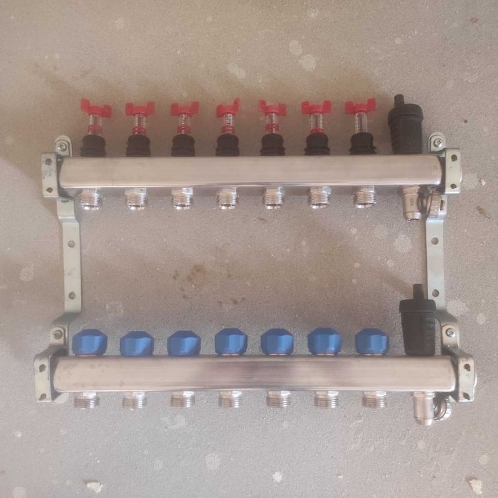 Rozdzielacz do ogrzewania podłogowego 7 obiegów