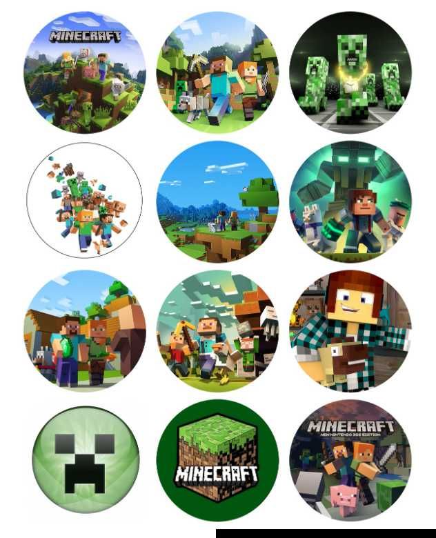 opłatek na muffinki minecraft
