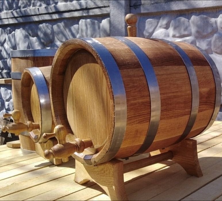 Бочка від 3л і вище, натуральна, екологічна дубова