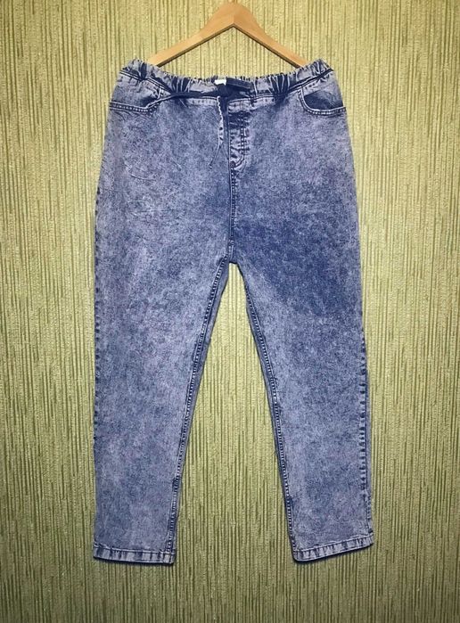 Джинси стрейч на гумці 56/58 розмір джинси-варенки