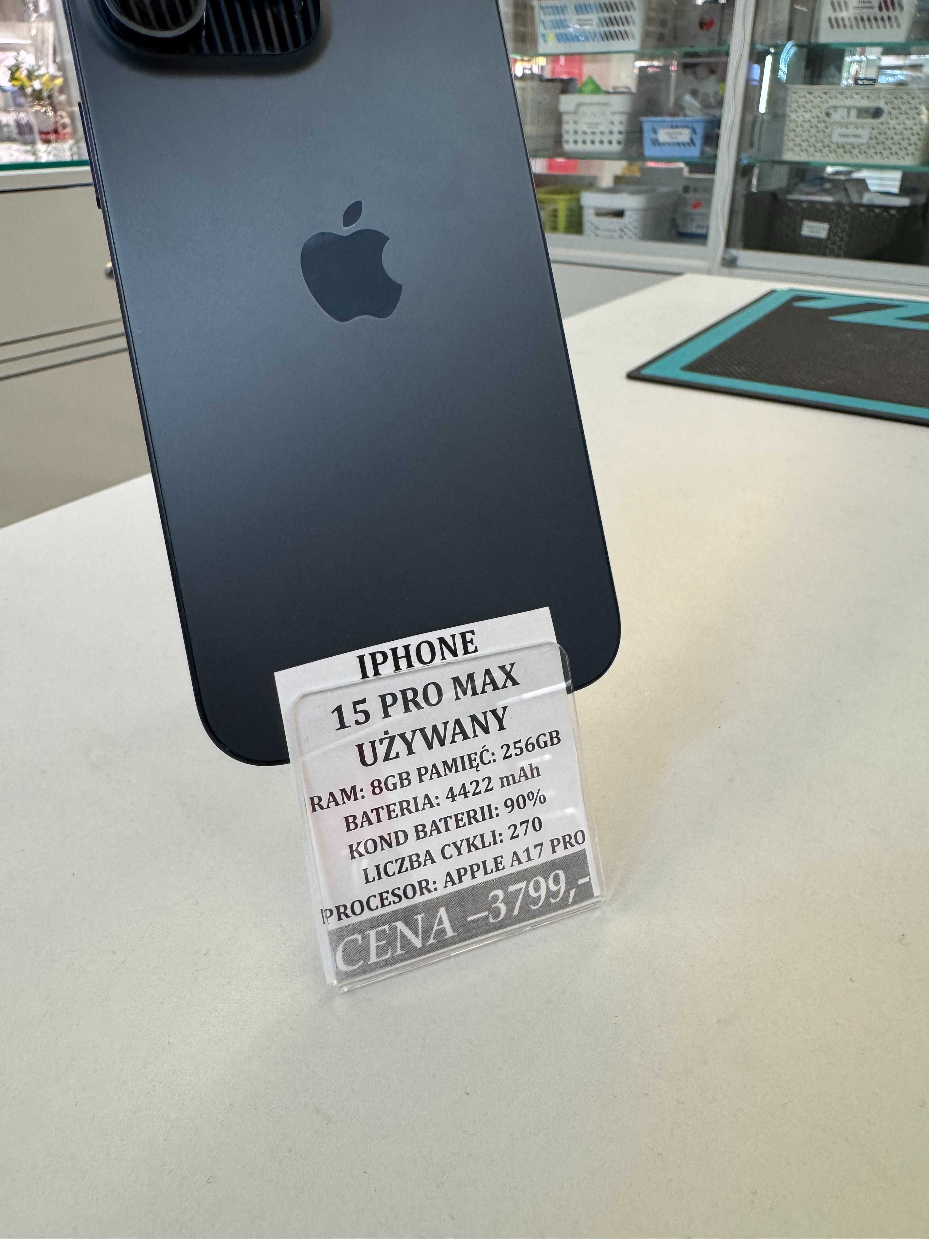 iPhone 15 Pro Max 256GB Bat 90% Topcase Vivo *Raty 0%