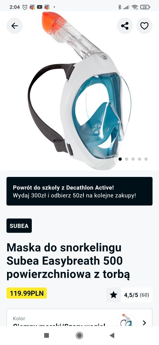 Maska do snorkelingu