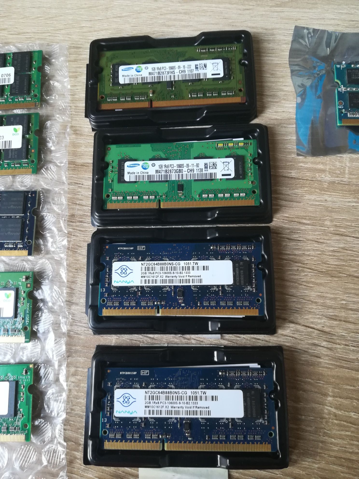 Pamięć ram do laptopów DDR2 i DDR3 1-2gb