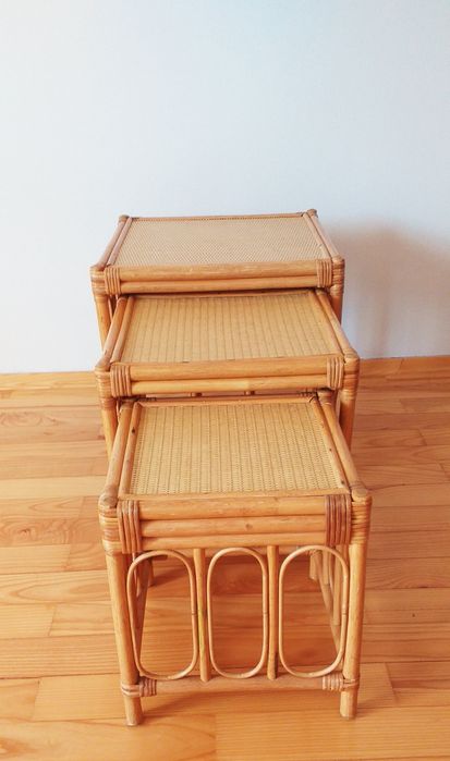 stolik boho stół boho stolik rattan stół rattanowy stolik bambus stół