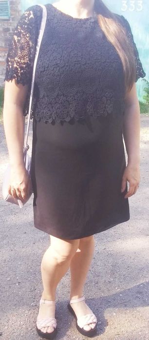 Стильное платье батал офисное строгое 52-54 размер