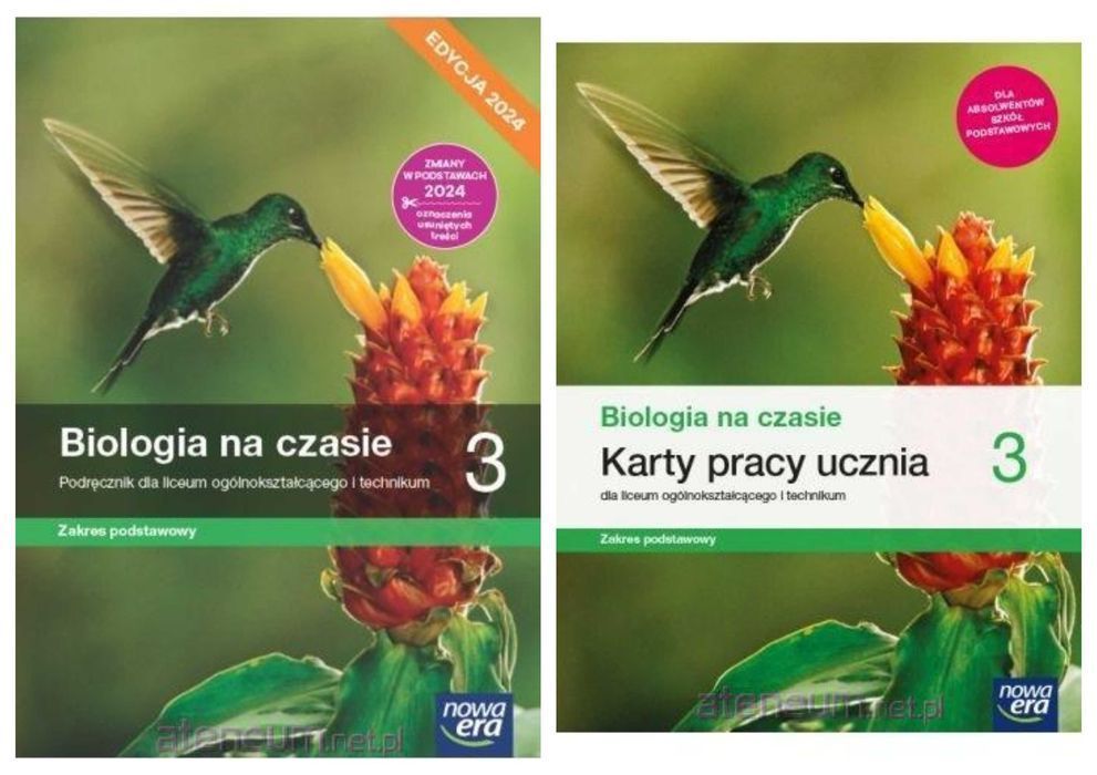 Nowa Biologia Na czasie 3 ROK 2024 Podręcznik + Karty Pracy Podstawowe