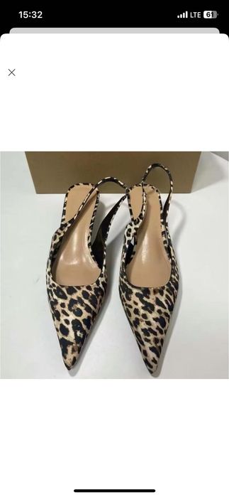 Леопардові снінг беки zara човники гострий носок