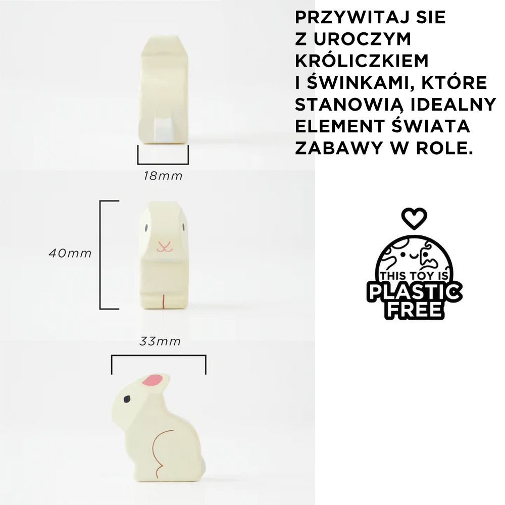 Drewniane mebelki do domku dla lalek zestaw zwierzątka, Le Toy Van,
