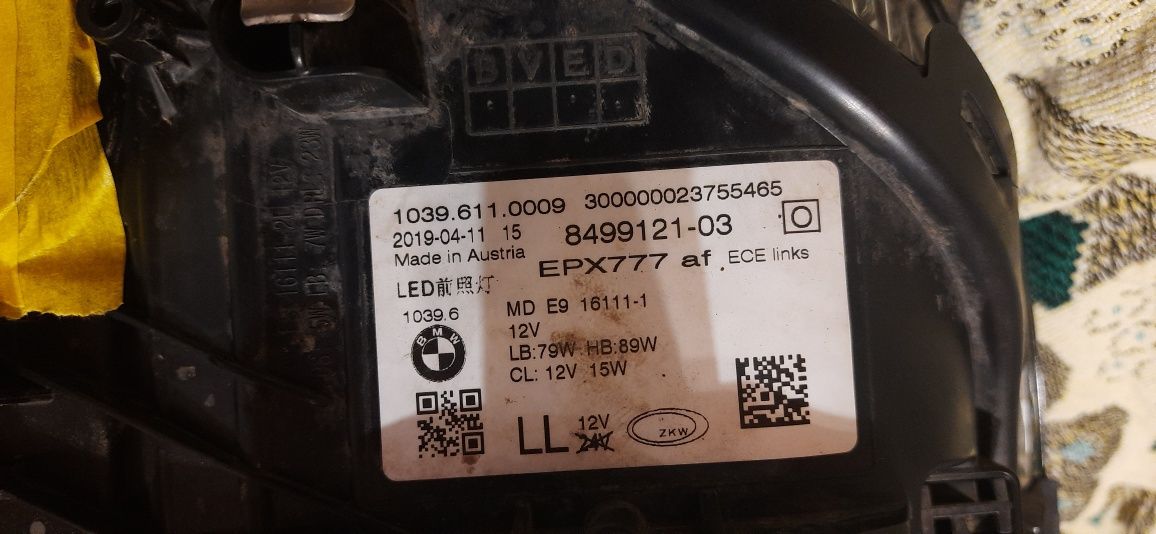 Фара ліва БМВ 5 G30  849912103