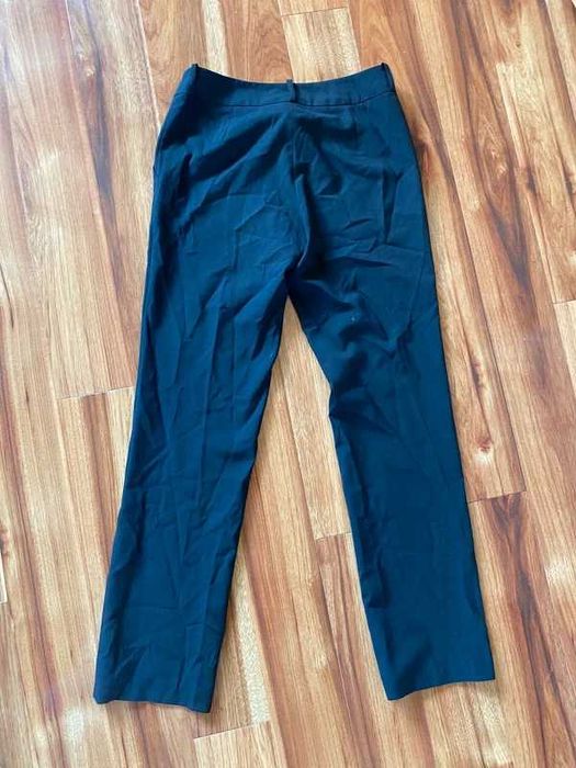 spodnie s m 36 38 eleganckie materiał garnitur proste welna