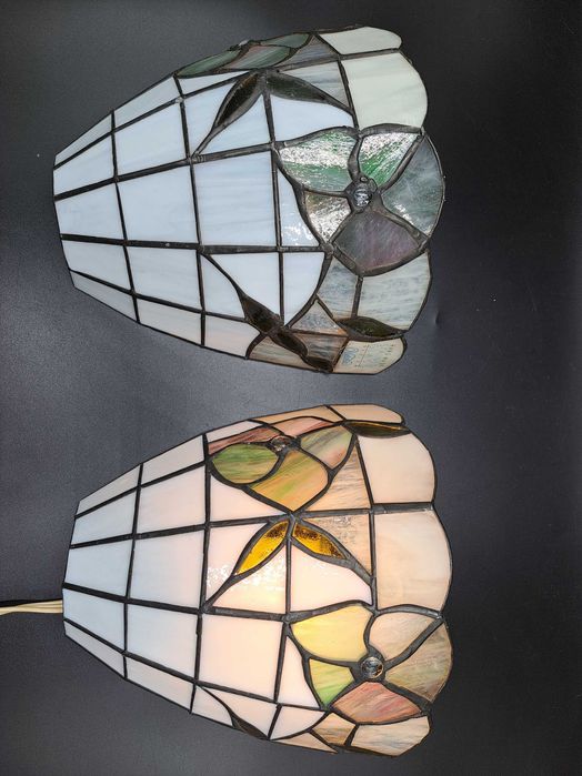 Kinkiet witraż Tiffany kwiaty Stained Glass Design Victoria Italy są 2