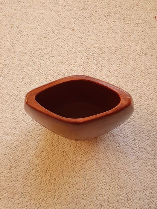 Wazon flakon gliniany ręcznie zdobiony