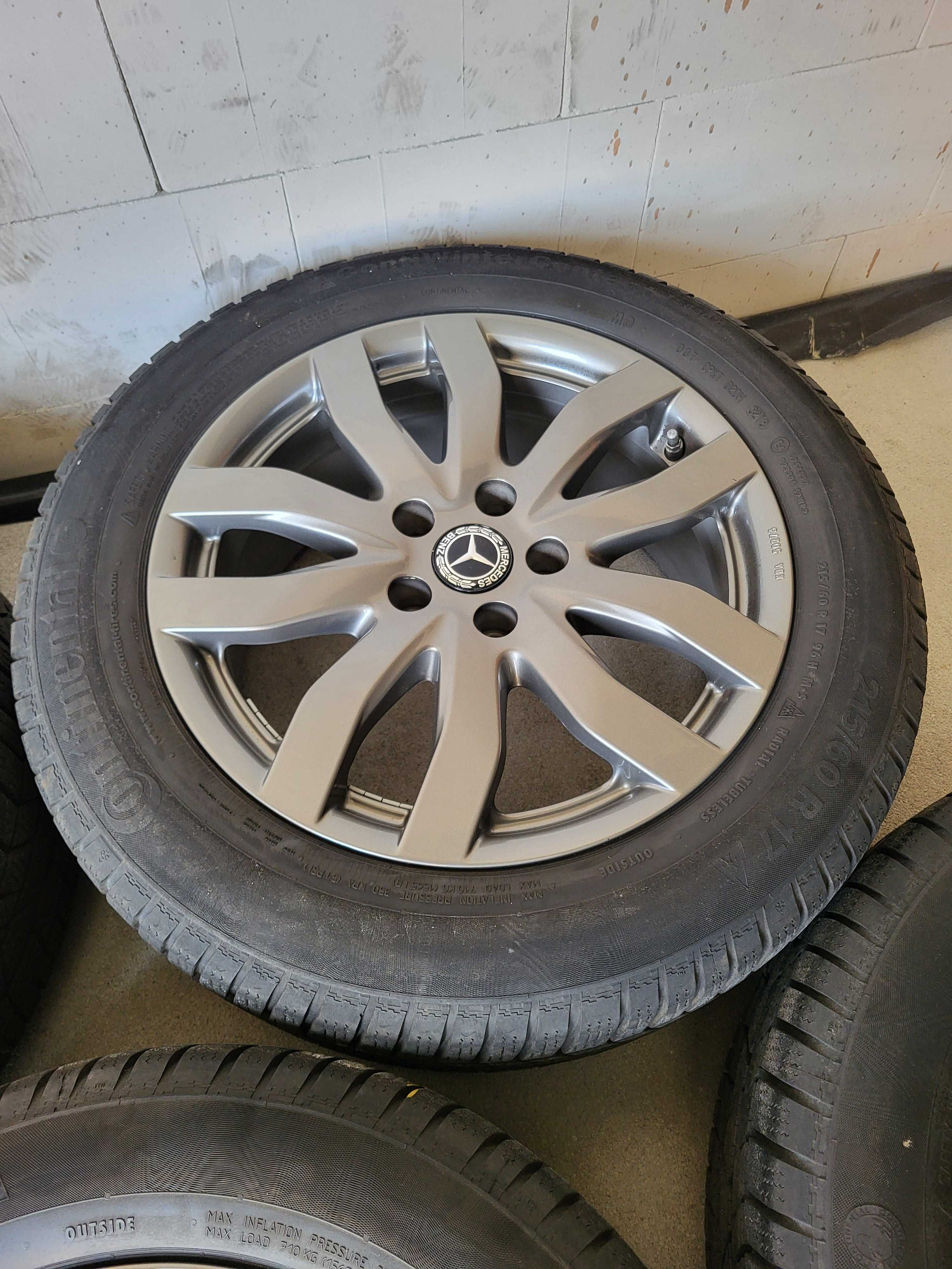 [K60] Koła zimowe 17 Cali 5x112 Continental 215/60/17 Mercedes GLA