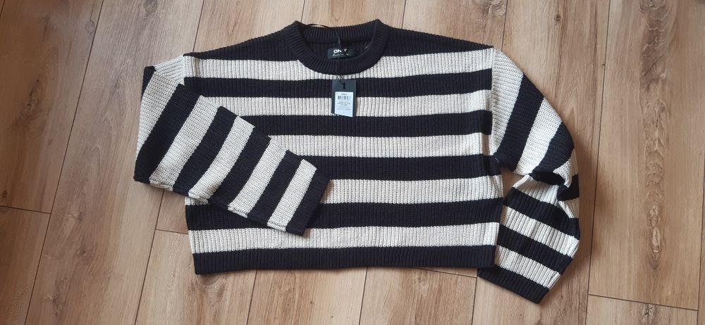 Sweter w paski ONLY rozmiar L nowy z metką