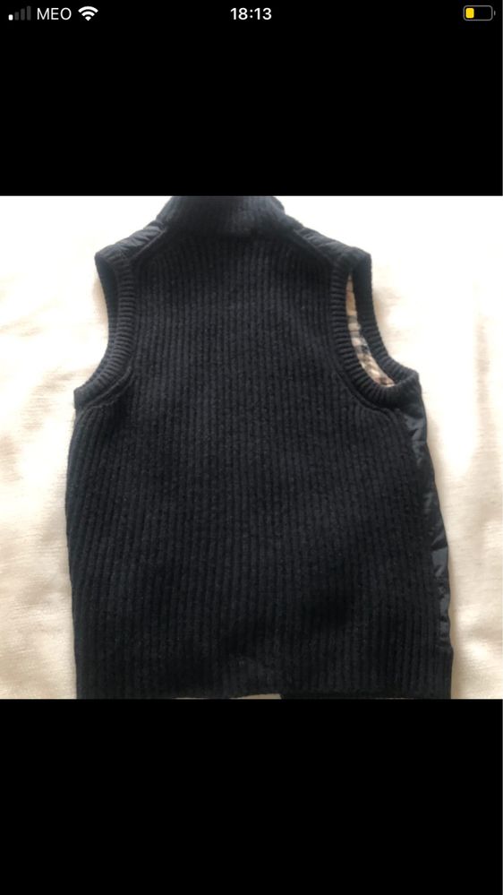Colete Burberry,  preto