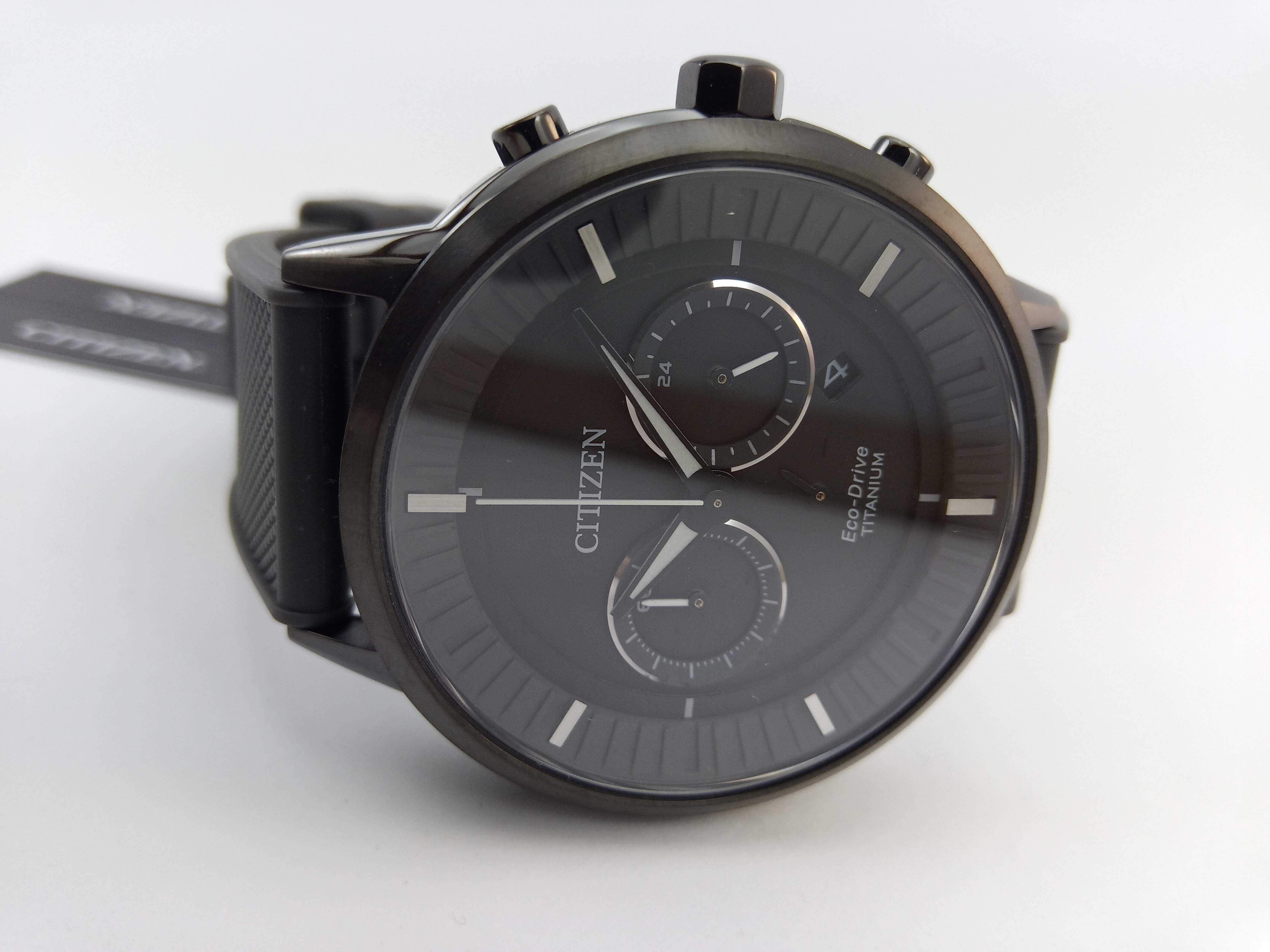 Титановые японские мужские часы Citizen CA4405-17H - хронограф, сапфир