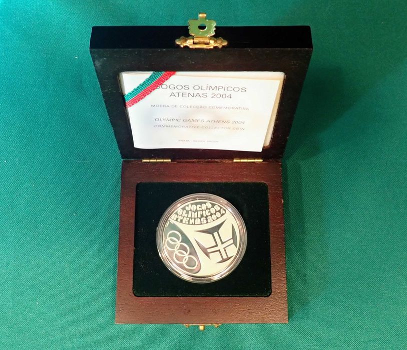 Moeda 10 Euros 2004 Jogos Olímpicos de Atenas Prata  Proof