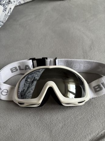 Białe Gogle narciarskie black crevice damskie