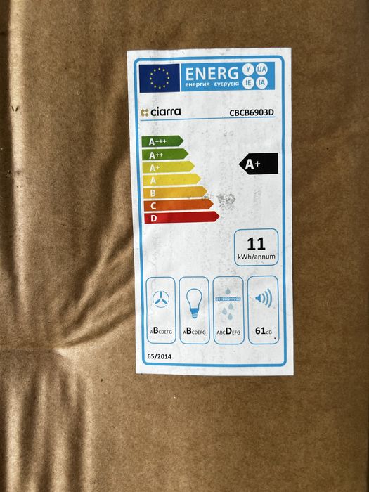 Okap do zabudowy Ciarra CBCB6903D 56 dB 220V A+