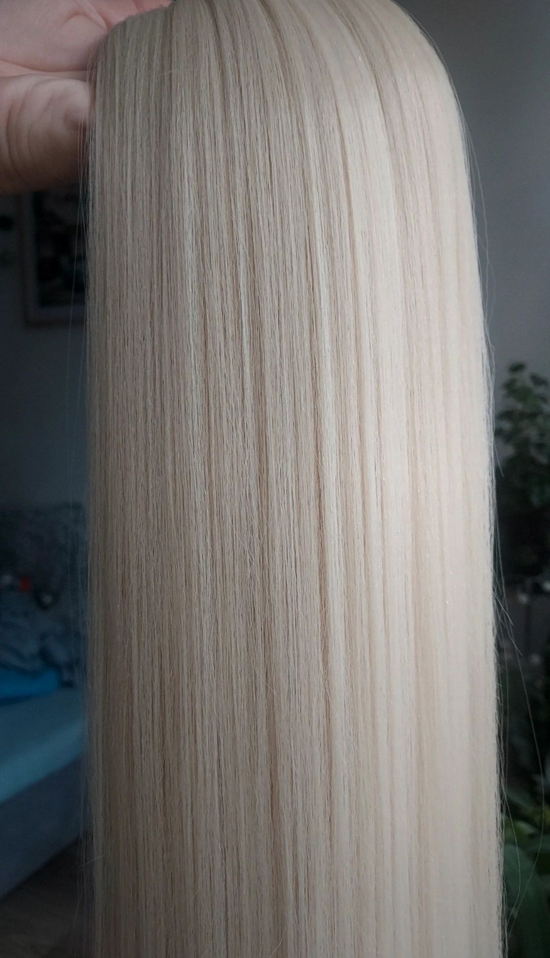 Włosy kucyk na gumce 75cm jasny blond
